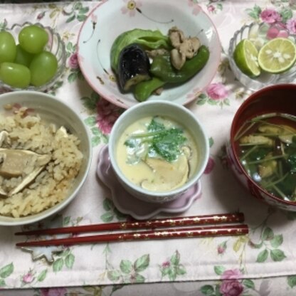 松茸ご飯と松茸のお吸い物と一緒に作りました。
